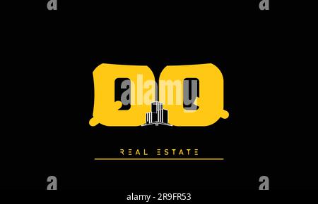 Real Estate Briefen Modern Creative Logo QQ Stock Vektor