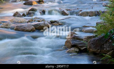 Längerer Kontakt mit dem Fluss Stockfoto