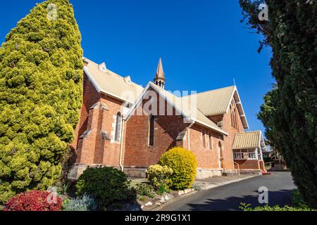 Die zum Kulturerbe gehörende St. James Anglican Church, erbaut von 1869 bis 1953 im englischen gotischen Revival, in der Russell Street, Toowoomba, Queensland Stockfoto