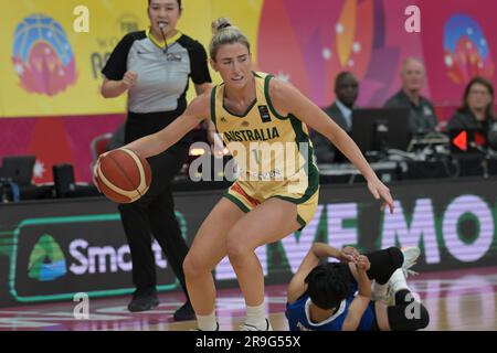 Sydney, Australien. 26. Juni 2023. Lauren Nicholson von Australien Frauen Basketballteam in Aktion während des FIBA Women's Asia Cup Division 2023 Ein Spiel zwischen Australien und den Philippinen im Quay Centre. Endergebnis: Australien 105:34 Philippinen. Kredit: SOPA Images Limited/Alamy Live News Stockfoto