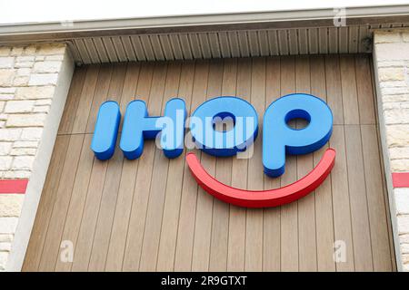 Fleming Island Jacksonville Florida, IHOP-Schild, Pancakes Restaurant, Außenansicht, Gebäude, Vordereingang Stockfoto