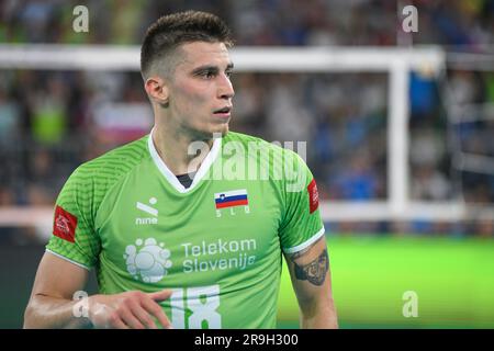 Klemen Cebulj (Slowenien). Volleyball-Weltmeisterschaft 2022. Viertelfinale Stockfoto