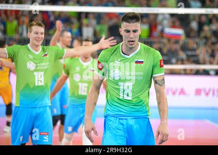 Klemen Cebulj (Slowenien). Volleyball-Weltmeisterschaft 2022. Viertelfinale Stockfoto