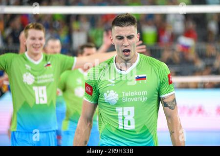 Klemen Cebulj (Slowenien). Volleyball-Weltmeisterschaft 2022. Viertelfinale Stockfoto