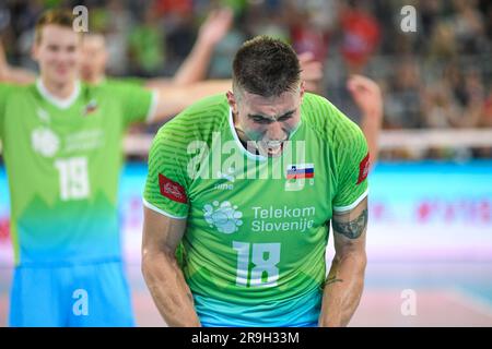 Klemen Cebulj (Slowenien). Volleyball-Weltmeisterschaft 2022. Viertelfinale Stockfoto