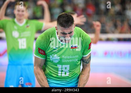 Klemen Cebulj (Slowenien). Volleyball-Weltmeisterschaft 2022. Viertelfinale Stockfoto