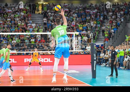 Klemen Cebulj (Slowenien). Volleyball-Weltmeisterschaft 2022. Viertelfinale Stockfoto