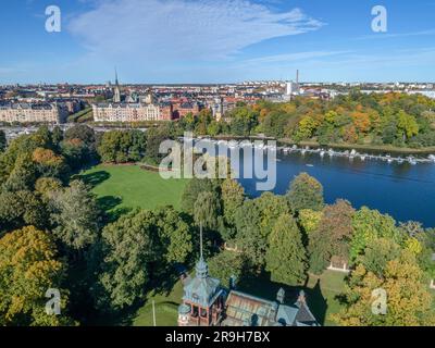 Das Nordische Museum und Vasamuseum sind Museen auf der Insel Djurgarden im Zentrum von Stockholm, Schweden. Stockfoto