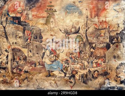 Pieter Bruegel, der Ältere, Dulle Griet (Mad Meg), malt in Gouache über Stift und Tinte, 1561 Stockfoto