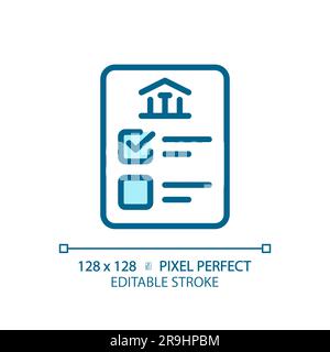 Editierbare pixelgenaue Symbole, die Abstimmungen darstellen Stock Vektor