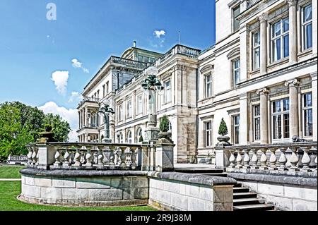 Essen: Villa Huegel (Ruhrgebiet, Nordrhein-Westfalen, Deutschland) Stockfoto