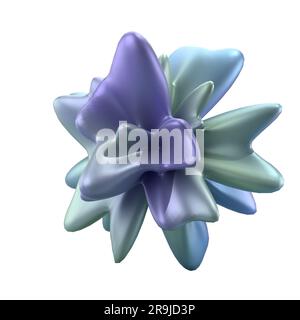 3D Abstrakte Formzusammensetzung mit kugelförmig. Perlmutt-Spritzer. Realistische Darstellung einer flüssigen Substanz. Trendiges Banner- oder Posterdesign Stockfoto