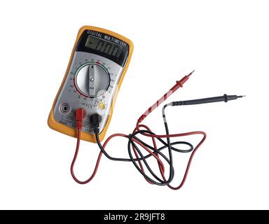 Ein Digitalmultimeter auf transparentem Hintergrund Stockfoto