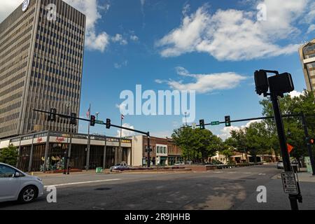 Kreuzung Broad Street und 7. Street in Augusta Stockfoto