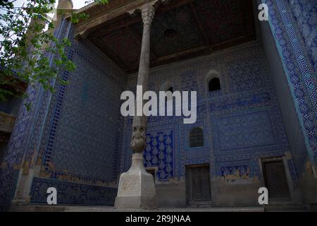 Blick von innen auf den Tash Kauli Palast in Khiva, Usbekistan Stockfoto