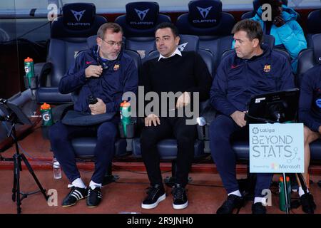 BARCELONA – MAI 20: Xavi Hernandez in Aktion während des LaLiga-Spiels zwischen dem FC Barcelona und Real Sociedad im Spotify Camp Nou Stadion am 20. Mai, Stockfoto