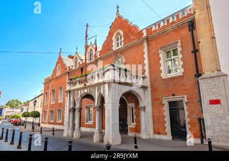 Das Kloster Franziskaner, offizielle Residenz des Gouverneurs in Gibraltar. Britisches Territorium, Europa Stockfoto