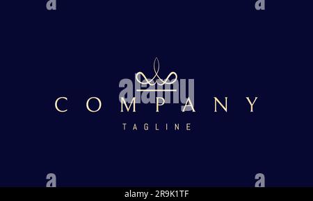 Vektor goldenes Logo, auf dem ein abstraktes Bild einer meditierenden Person in der Lotusposition. Stock Vektor