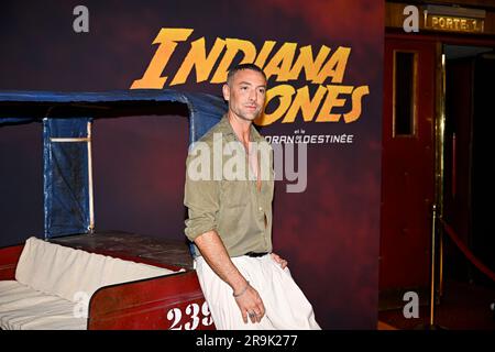 Paris, Frankreich. 26. Juni 2023. Maxime Dereymez nimmt am 26. Juni 2023 im französischen Paris an der Premiere „Indiana Jones and the Dial of Destiny“ im Le Grand Rex Teil. Kredit: Victor Joly/Alamy Live News Stockfoto