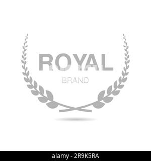 Vektoretikett für Lorbeerkranz der königlichen Marke Stock Vektor