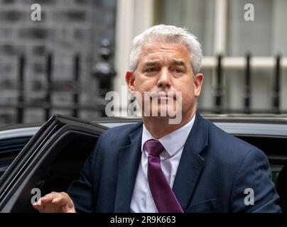 London, Großbritannien. 27. Juni 2023. Personalplan des NHS wurde bei 10 Downing Street, London, UK Steve Barclay, Gesundheitsminister, Kredit: Ian Davidson/Alamy Live News diskutiert Stockfoto