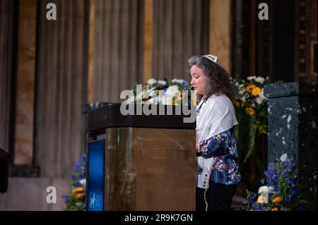 Kabbalat Schabbat Gottesdienst Ort: Kulturforum Görlitzer Synagoge Otto-Müller-Straße 3, 02826 Görlitz Uhrzeit: 17-18:30 Uhr Schabbat ist ein wöchentl Stockfoto