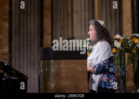 Kabbalat Schabbat Gottesdienst Ort: Kulturforum Görlitzer Synagoge Otto-Müller-Straße 3, 02826 Görlitz Uhrzeit: 17-18:30 Uhr Schabbat ist ein wöchentl Stockfoto