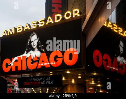 Chicago das Musical im Ambassador Theater am Broadway in Manhattan, New York City Stockfoto