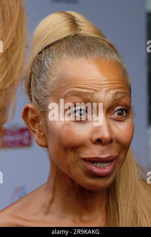 Aachen, Deutschland. 27. Juni 2023. Angela Ermakova besucht die MediaNight während der CHIO-Pferdeshow. Kredit: Henning Kaiser/dpa/Alamy Live News Stockfoto