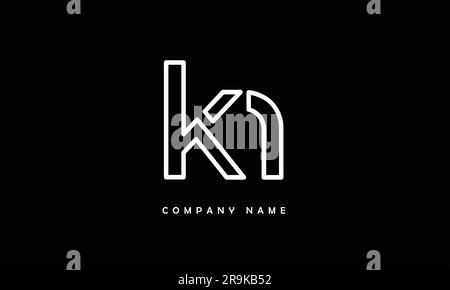 KN, NK – Monogramm mit abstrakten Buchstaben und Logo Stock Vektor