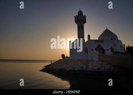 Schöne Al Khobar Corniche Moschee Saudi-Arabien Stockfoto