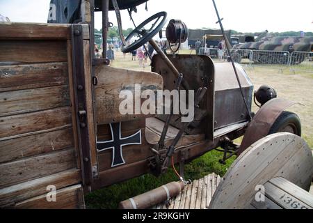 Fiat 18 BL Truck in deutschen Armeefarben. Tankfest 23, Bovington. UK Stockfoto