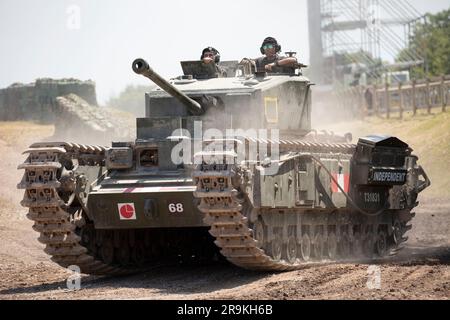 Infanteriepanzer Mk III (A22) Churchill war ein britischer Infanteriepanzer, der im Zweiten Weltkrieg verwendet wurde. Tankfest 23 Bovington UK Stockfoto