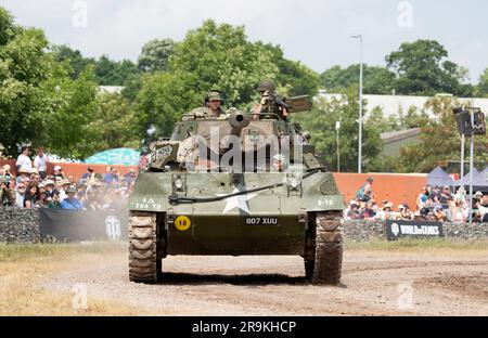 M18 Hellcat Tankzerstörer A 76-mm-Pistolenmotorwagen M18 oder M18 GMC. Tankfest 23, Bovington UK Stockfoto