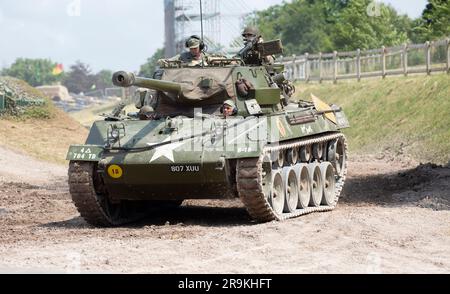 M18 Hellcat Tankzerstörer A 76-mm-Pistolenmotorwagen M18 oder M18 GMC. Tankfest 23, Bovington UK Stockfoto