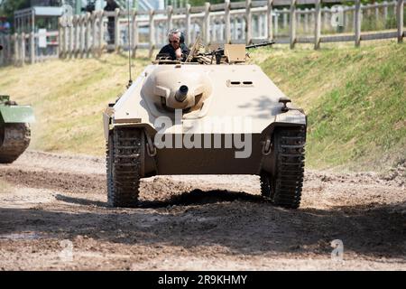 Jagdpanzer 38 SD.Kfz 138/2 Hetzer Panzerzerstörer, Tankfest 23, Bovington. UK Stockfoto