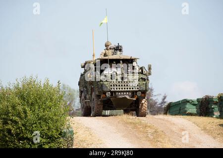 Jackal 2 Aufklärungsfahrzeug. Britische Armee, Tankfeast 23, Bovington UK Stockfoto