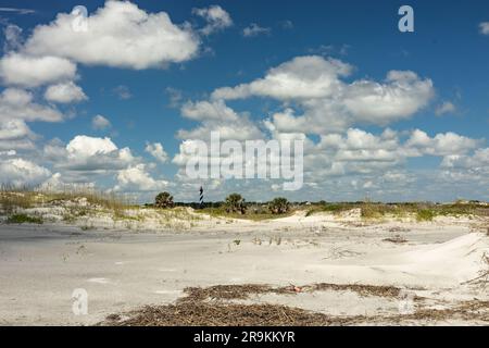 Sanddünen auf Anastasia Island in Florida Stockfoto