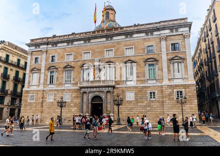 Barcelona, Spanien, 13. Juni 2023. Palau de la Generalitat in Barcelona, Katalonien, Spanien. Stockfoto