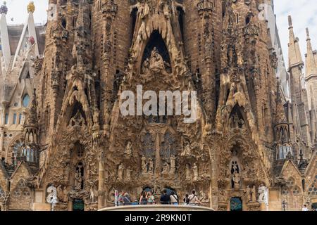 Barcelona, Spanien, 13. Juni 2023. Tempel der Sagrada Familia in Barcelona, Katalonien, Spanien. Stockfoto