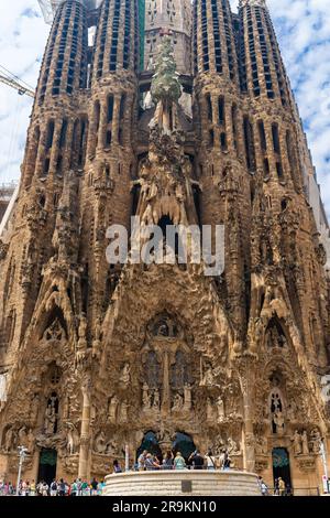 Barcelona, Spanien, 13. Juni 2023. Tempel der Sagrada Familia in Barcelona, Katalonien, Spanien. Stockfoto