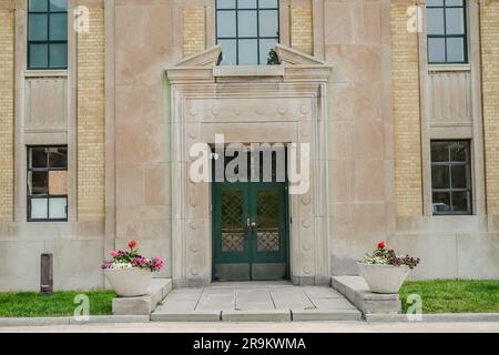 Die R. C. Harris Wasseraufbereitungsanlage in Toronto, Ontario, Kanada, ist sowohl ein wichtiger Teil der Infrastruktur als auch eine architektonisch gefeierte Geschichte Stockfoto