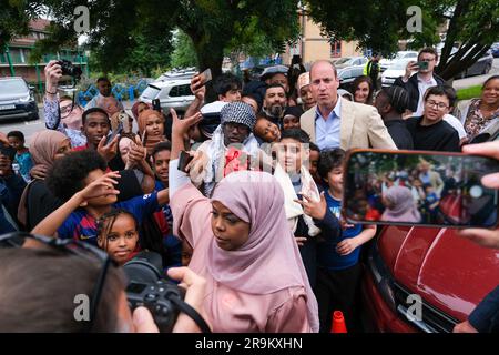 Prinz William besucht eine obdachlose Wohltätigkeitsorganisation in Sheffield, während er seine neue Initiative zur Verstrahlung der Obdachlosigkeit in Großbritannien startet Stockfoto