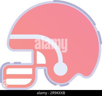 Isolierter farbiger Fußballhelm Icon Vector Stock Vektor