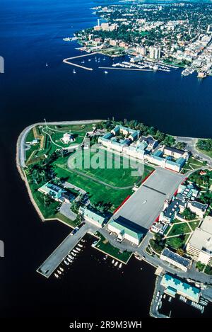 Luftaufnahme von Old Fort Henry, Kingston, Ontario, Kanada Stockfoto