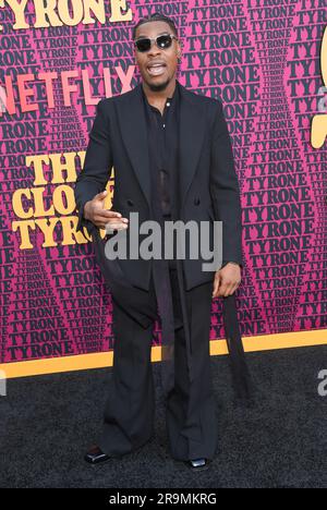 Hollywood, USA. 27. Juni 2023. John Boyega kommt am 27. Juni 2023 in Hollywood, Kalifornien, zur Premiere von Netflix „Them Cloned Tyrone“ an der Hollywood American Legion Post 43. © Lisa OConnor/AFF-USA.com Kredit: AFF/Alamy Live News Stockfoto