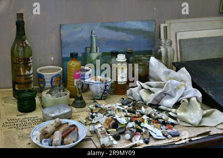 Charleston Farmhouse, West Firle, Lewes, Sussex, Vereinigtes Königreich Bloomsbury Group Stockfoto