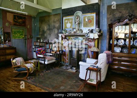 Charleston Farmhouse, West Firle, Lewes, Sussex, Vereinigtes Königreich Bloomsbury Group Stockfoto