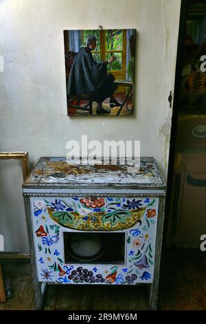 Charleston Farmhouse, West Firle, Lewes, Sussex, Vereinigtes Königreich Bloomsbury Group Stockfoto