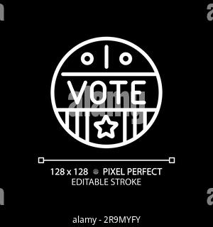 Bearbeitbares Pixel Perfect Abstimmsymbol für dunkles Thema Stock Vektor